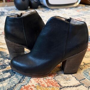 Freebird Black Leather Ankle Booties